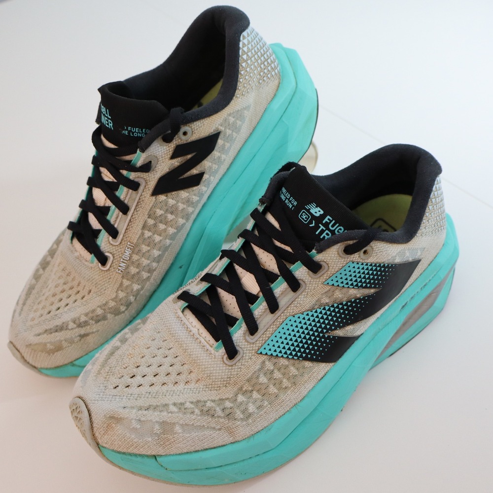 New Balance FuelCell SuperComp Trainer Women 10 Grey Teal WRCXLM2 Running Shoes
